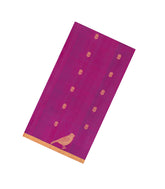 Magenta Handloom Linen Saree With Sparrow Buttas-LI0793