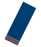 Blue Woven Chirala Cotton Saree With Printed Blouse-CR1510