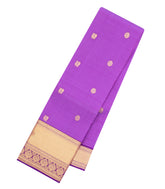 Purple Woven Pure Silk Saree With Annam Zari Buttas-KA16900