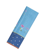 Steel Blue Handloom Kota Silk Saree With Meena Floral Buttas -KO1001