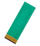 Aquamarine Woven Mysore Silk Saree With Buttas & Contrast Border-MS3609