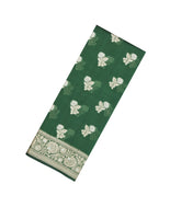 Green Woven Dupion Silk Saree With Floral Buttas-DS0569
