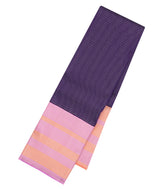 Dark Purple Handloom Korvai Kanchipuram Silk Saree With Zari Stripes-KA15935