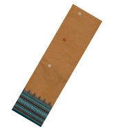 Sandal Handloom Kanchi Cotton Saree With Contrast Silk Border-KC1740