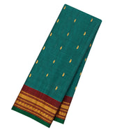 Sea Green Handloom Gadwal Silk Cotton Saree With Buttas -GA0282