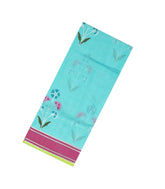 Turquoise Handloom Kota Silk Saree With Meena Floral Buttas -KO1007