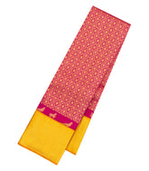 Pink Handloom Korvai Kanchipuram Silk Saree With Rudraksham Motifs-KA15278
