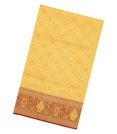 Gold Handloom Tissue Kanchipuram Silk Saree With Floral Motifs-KA14102