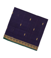 Violet Woven Kadapa Cotton Saree With Buttas & Zari Border-KN0660
