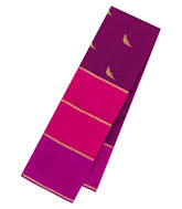 Magenta Handloom Kanchipuram Silk Saree With Zari Buttas-KA15283