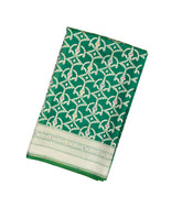 Green Handloom Organza Satin Soft Silk Saree With Floral Motifs-SO4115