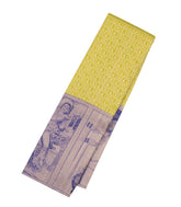 Lime Green Handloom Korvai Kanchipuram Silk Saree With Lord Krishna Motifs-KA13610