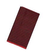 Black Handloom Bengal Cotton Saree With Rudraksham Stripes-BG1060