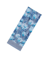 Grey Printed Synthetic Linen Saree With Floral Motifs-SY0220