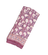 Lavender Woven Modal Silk Saree With Ajrakh Printed Motifs-BL3597