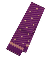 Purple Handloom Kanchipuram Silk Saree With Zari Stripes-KA15114