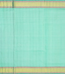 White Handloom Lino Silk Saree With Meena Buttas