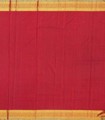 Crimson Handloom Natural Dyed Silk Saree With Zari Checks & Traditional Motifs