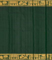 Bottle Green Handloom Kuraloviyam Silk Saree With Buttas-KA12116