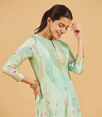 Pastel Green Festive Kurta Set