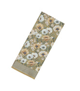 Beige Printed Synthetic Linen Saree With Floral Motifs-SY0188