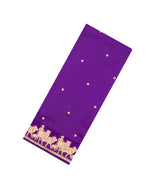 Purple Handloom Banarasi Silk Saree With Floral Kanchipuram Butta Silk Sarees-BE1906