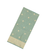 Turquoise Woven Art Tissue Dupion Saree With Floral Zari Buttas-BL5885