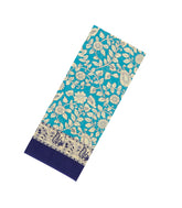 Turuqoise Printed Jaipur Cotton Saree With Kalamkari Motifs-JC1907