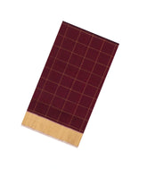 Maroon Handloom Silk Cotton Saree With Zari Checks & Contrast Border-SC4728