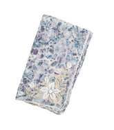 Lavender Woven Fuchsia Chiffon Digital Printed Saree With Mirror Floral Motifs-BL3832