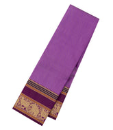 Lavender Handloom Kanchipuram Silk Saree With Zari Buttas-KA15195