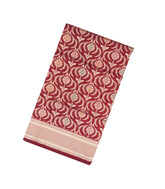 Crimson Handloom Banarasi Silk Saree With Meena Floral Motifs-BE1419