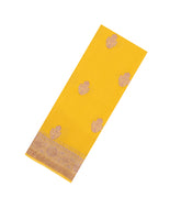Mustard Woven Pure Organza Silk Saree With Zari Buttas-KS1085