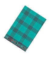 Turquoise Woven Kadapa Cotton Saree With Checks-KN0709