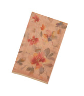 Peach Woven Synthetic Cotton Saree With Printed Floral Motifs-BL4730