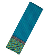 Sky Blue Woven Synthetic Crackle Saree With Printed Floral Motifs