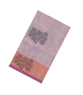 Lavender Handloom Village Cotton Saree With Buttas-VC1638