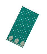 Aquamarine Handloom Banarasi Khaddi Georgette Silk Saree With Floral Motifs-BE1809