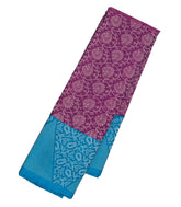 Magenta Handloom Soft Silk Saree With Floral Motifs