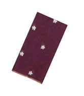 Lilac Printed Art Linen Saree Flower Motifs With Jhalar-BL6043