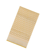 Yellow Handloom Banarasi Tissue SIlk Saree With Floral Motifs-BE1843