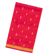 Red Handloom Uppada Silk Saree With Meena Buttas-UP0422