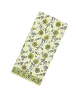 Light Green Printed Jaipur Cotton Saree With Floral Motifs-JC1882