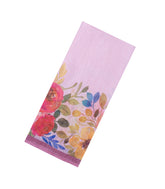 Baby Pink Printed Synthetic Linen Saree With Floral Motifs-SY0120