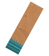 Sandal Handloom Kanchi Cotton Saree With Contrast Silk Border-KC1741