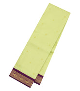 Light Green Handloom Korvai Kanchipuram Silk Saree With Zari Buttas-KA15476