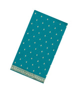 Cyan Woven Synthetic Blended Saree With Embroidered Motifs-EN2080