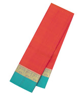 Red Handloom Kanchipuram Silk Saree With Contrast Border-KA16315