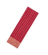 Red Woven Mysore Silk Saree With Floral Jaal Motifs-MS3454
