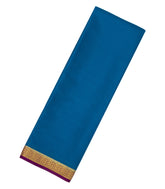 Blue Woven Mysore Crepe Silk Saree With Contrast Border-MS3156